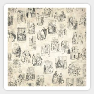 Austen Pride and Prejudice Illustrations Sticker